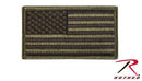 17783 Rothco US Flag Patch W/ Hook Back - OD/Black