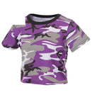 1941 Rothco Women's Camo Crop Top - Ultra Violet Camo
