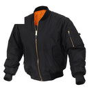 2890 Rothco Enhanced Nylon MA-1 Flight Jacket - Black