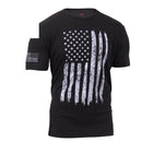 2901 Rothco Distressed US Flag Athletic Fit T-Shirt - Black