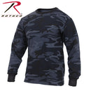 3637 Rothco Long Sleeve Colored Camo T-Shirt - Midnight Blue Camo