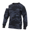 3637 Rothco Long Sleeve Colored Camo T-Shirt - Midnight Blue Camo