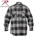 4690 Rothco Extra Heavyweight Buffalo Plaid Flannel Shirts - Grey Plaid
