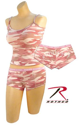 3976 Rothco Women's Baby Pink Camo Booty Camp Booty Shorts