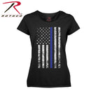 5688 Rothco Women's Thin Blue Line Longer T-Shirt - Black