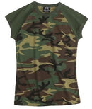 8034 Rothco Women's Woodland Short Sleeve Raglan T-shirt