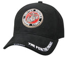 9327 DELUXE LOW PROFILE CAP BLK - ''USMC'' G & A LOGO