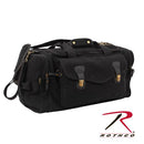 9611 Rothco Canvas Long Weekend Bag - Black / Leather