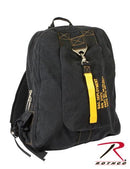 9765 Rothco Black Vintage Canvas Flight Bag