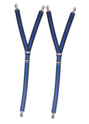 Y-Style Shirt Stays by Tactical 365 | No Slip Clip Undergarment Suspenders, One Size Fits Most, (Blue Line)