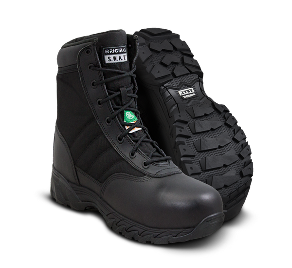 Original S.W.A.T. Men's Classic 9" Light Safety Toe Work Boot - Black