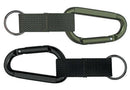 291 Rothco Jumbo 80mm Carabiner W/web Black / Olive Drab