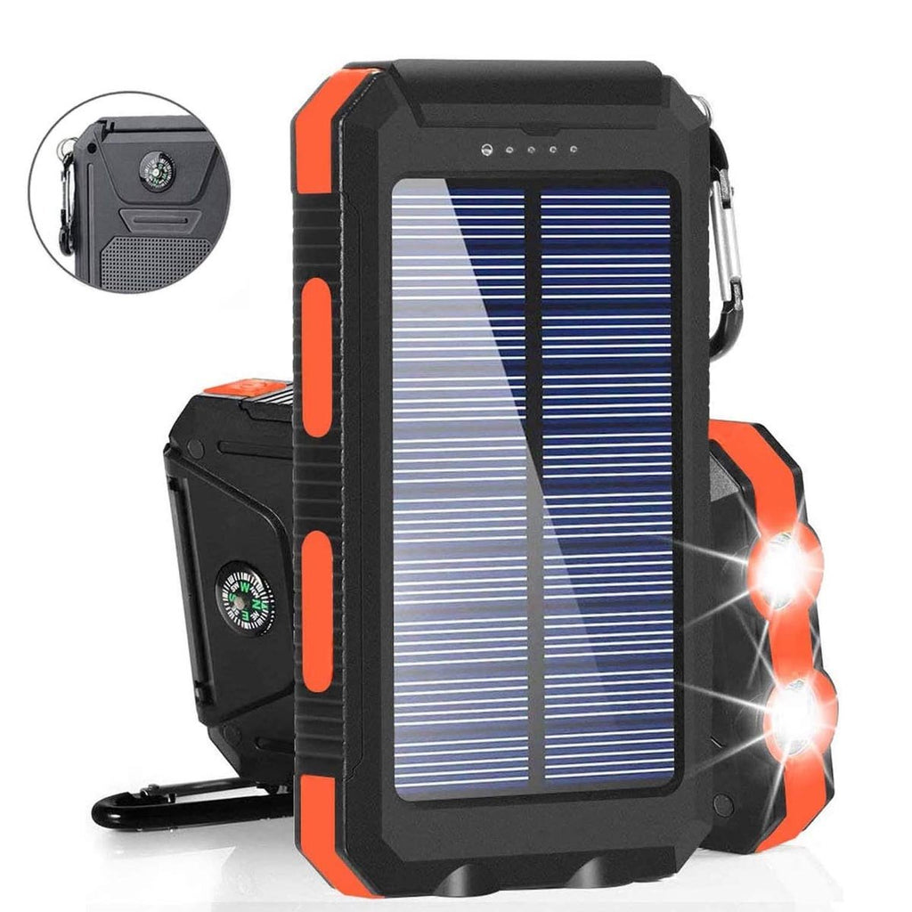 Power Bank Solar Charger Backpacking Power Bank, Lightweight Travel Solar Phone Charger Battery