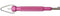 Zak #10 Round Swivel Pink Colored Handcuff Key