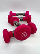 Exercise Walking Treadmill Anti Slip Roll 1 lb Dumbbell Pink Magenta (4 PACK)