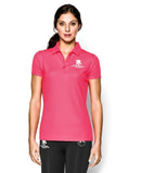 Under Armour Womens WWP Polo T-Shirt - Pink Shock/White, Small