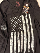 Rothco US Flag Long Sleeve T-Shirt - Black - Size Men's XL