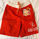 Big Chill Swim Trunks Boys 8 Mesh Lining Drawstring Orange "Surf Club" Size 8