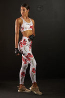 Maasai Activewear Women's Floral Compression Leggings |High Waist Tummy Control|