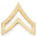 Uniform Corporal Insignia Bars - Gold Tone Plated Or Nickel