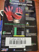 Cutter X40 Football Gloves Adult Small Blue