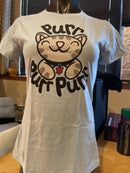 Big Bang Theory Soft Kitty Purr Purr Junior T-Shirt Light Blue - Large