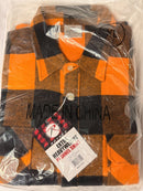 Rothco Buffalo Orange Plaid Extra Heavyweight Long Sleeve Flannel Shirt XLARGE