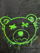 Medium Stencil Apparel T-Shirt  | Green Teddy Bear |