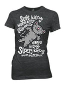Big Bang Theory Soft Kitty T-Shirt Junior Charcoal Heather