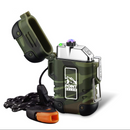Point Below Electric Windproof Waterproof USB Rechargeable Lighter