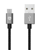 i10 Power Series 6 ft Nylon Braided Micro USB Cable for Android Phones, Netbooks