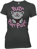 Big Bang Theory Soft Kitty T-Shirt Junior Charcoal Heather Small