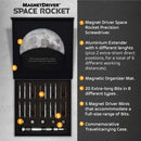 Space Rocket by Magnet Driver | Precision Screwdriver Kit with Magnetic Extender
