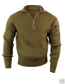 Rothco 3370 Olive Drab Quarter Zip Acrylic Commando Sweater