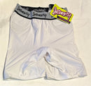 Intensity By soffe Girls 5-inch Stolen Base Low Rise Slider Shorts Wht/Neon Yell