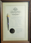 Vintage Framed 1978 New York State Senate Bill Signed Document with Original Pen