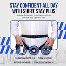 Super Belt for Formal and Professional Attire - Keeps Shirt Tucked In, One Size