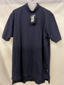 Adidas Golf Men's ClimaLite Tour Short Sleeved Mock Turtleneck Shirt-Navy Small