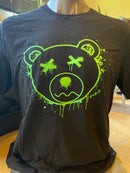 Medium Stencil Apparel T-Shirt  | Green Teddy Bear |