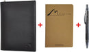 Pocket Notebook Cover by Metier Life | Canvas with Vegan Leather - Leather Black