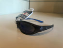 Kids 100% UVA-UVB Protection Shatter Resistant Sunglasses, Black with Blue Lens