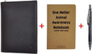 Pocket Notebook Cover by Metier Life | Canvas with Vegan Leather - Leather Black