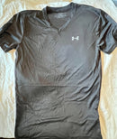 Men's Under Armour V-Neck Performance Heatgear Tee Shirt with Logo Small-2 PACK!