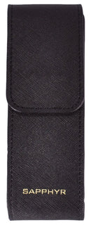Real Saffiano Two-Pen Case by Sapphyr | Luxury Business Pen Holder and Organizer