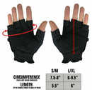 Half-Finger Gloves - Black -Paintball Gloves Sm- Med- Large
