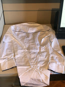 Men's Cotton Blend Retro Leaf Embroidery Western Shirt, White - Medium