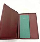 Royce Leather Foil Stamped Passport Quality Jacket Leather Holder Cover Burgundy