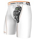 Shock Doctor Compression Adult Shorts With AirCore Hard Cup - Gray, Large