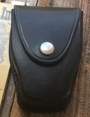 Leather Handcuff Cae with Snap - Plain or Basket Weave