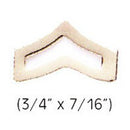 Uniform Corporal Insignia Bars - Gold Tone Plated Or Nickel